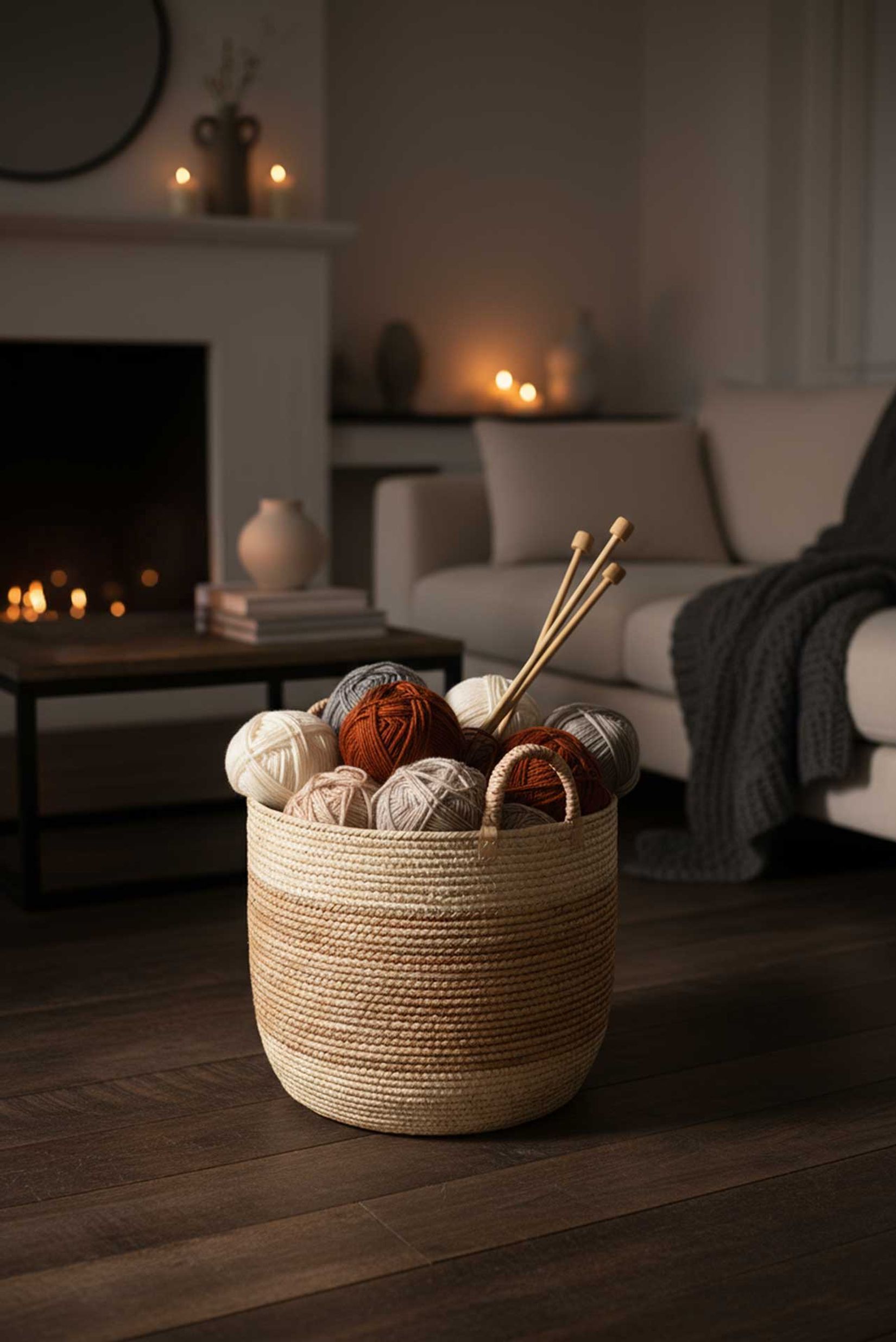 Korb DORMANTE Maisblatt Natur