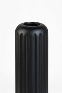 Bodenvase VERTA Fiberglas Schwarz Matt 