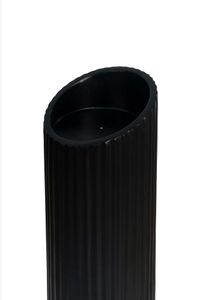 Windlichtsäule CANDRA Fiberglas 22x111 cm Schwarz