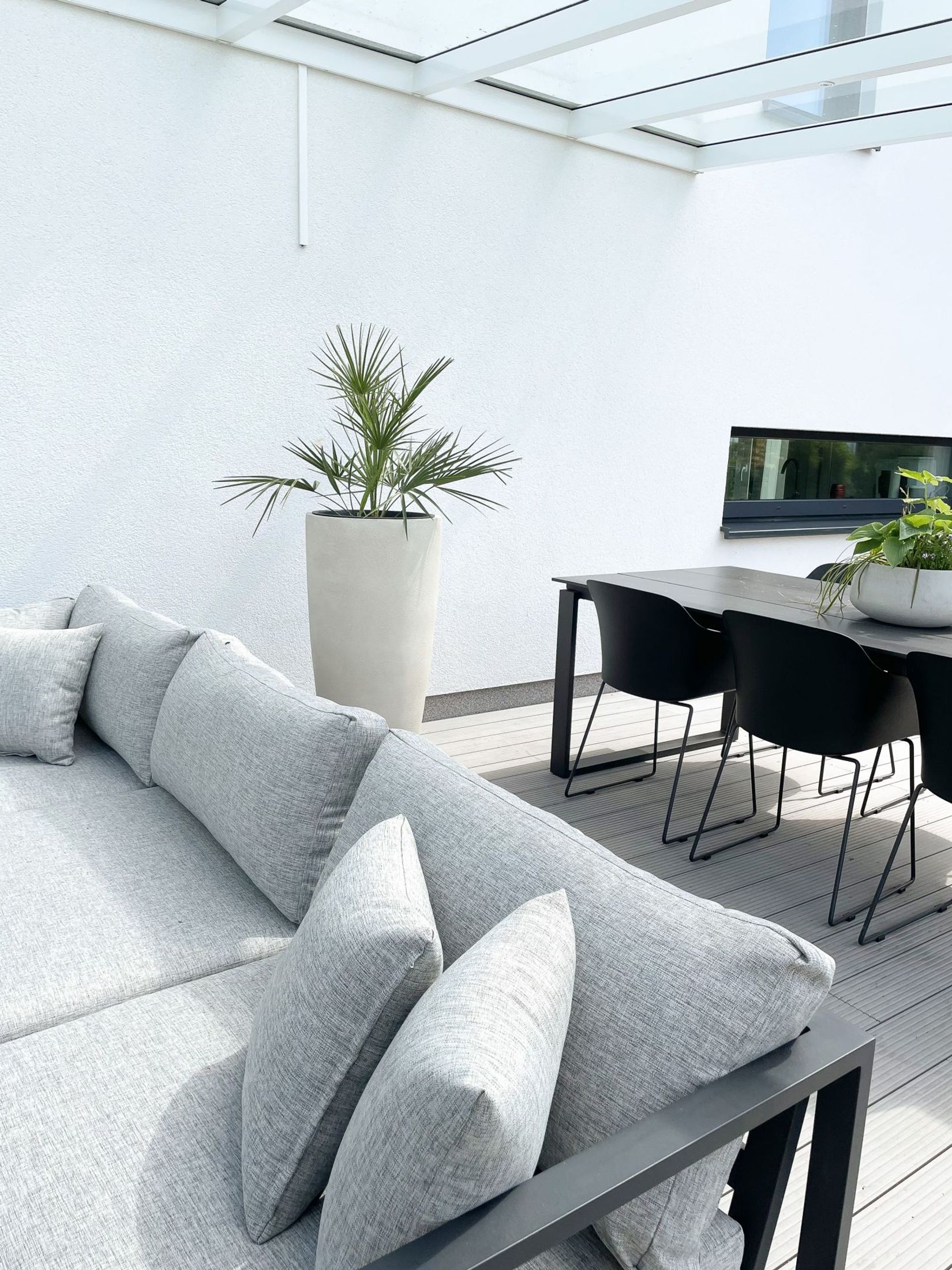 Pflanzkübel Blumenkübel Fiberglas Steinoptik "City", Creme