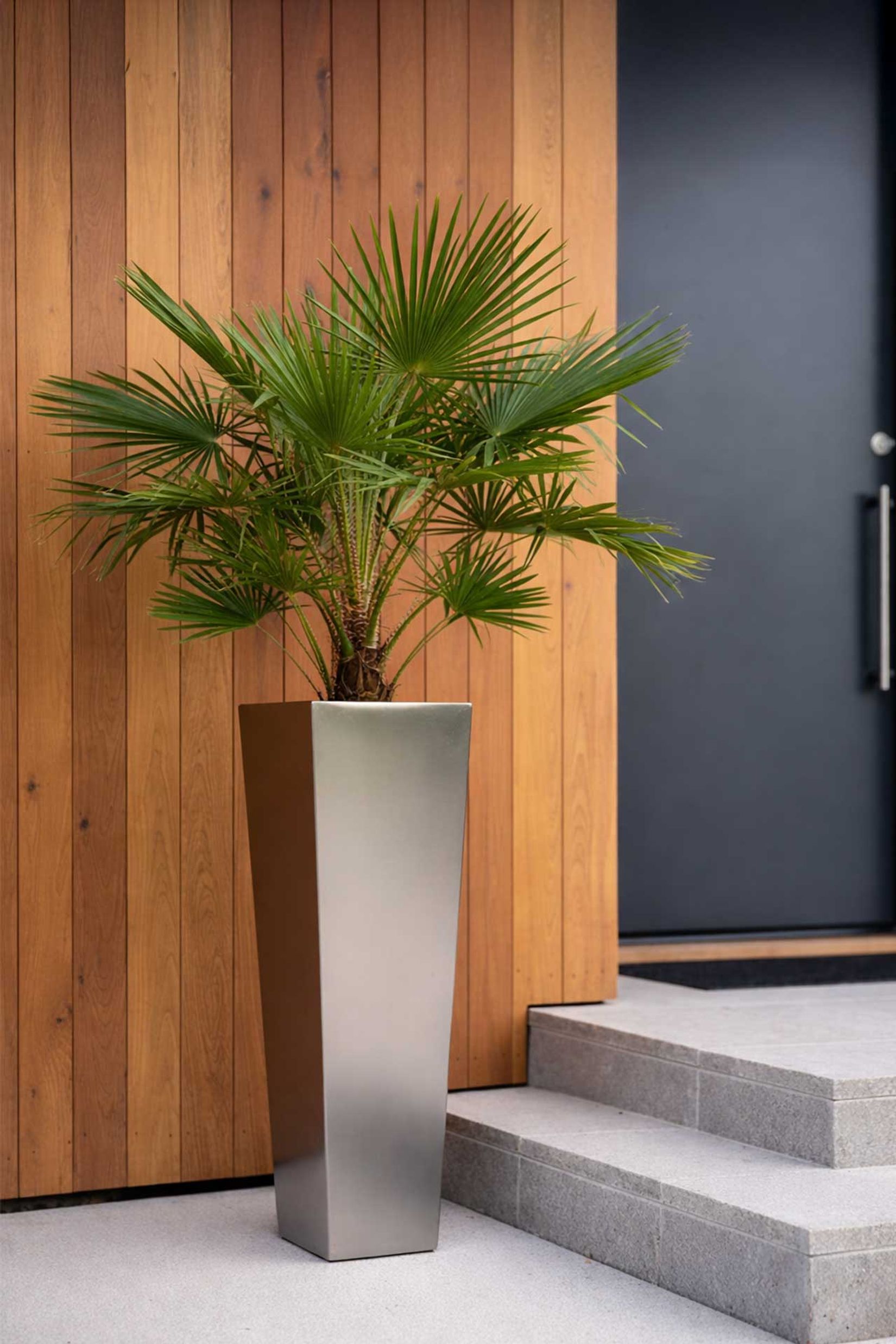 Pflanzkübel Blumenkübel Edelstahl "Classic", Gebürstet