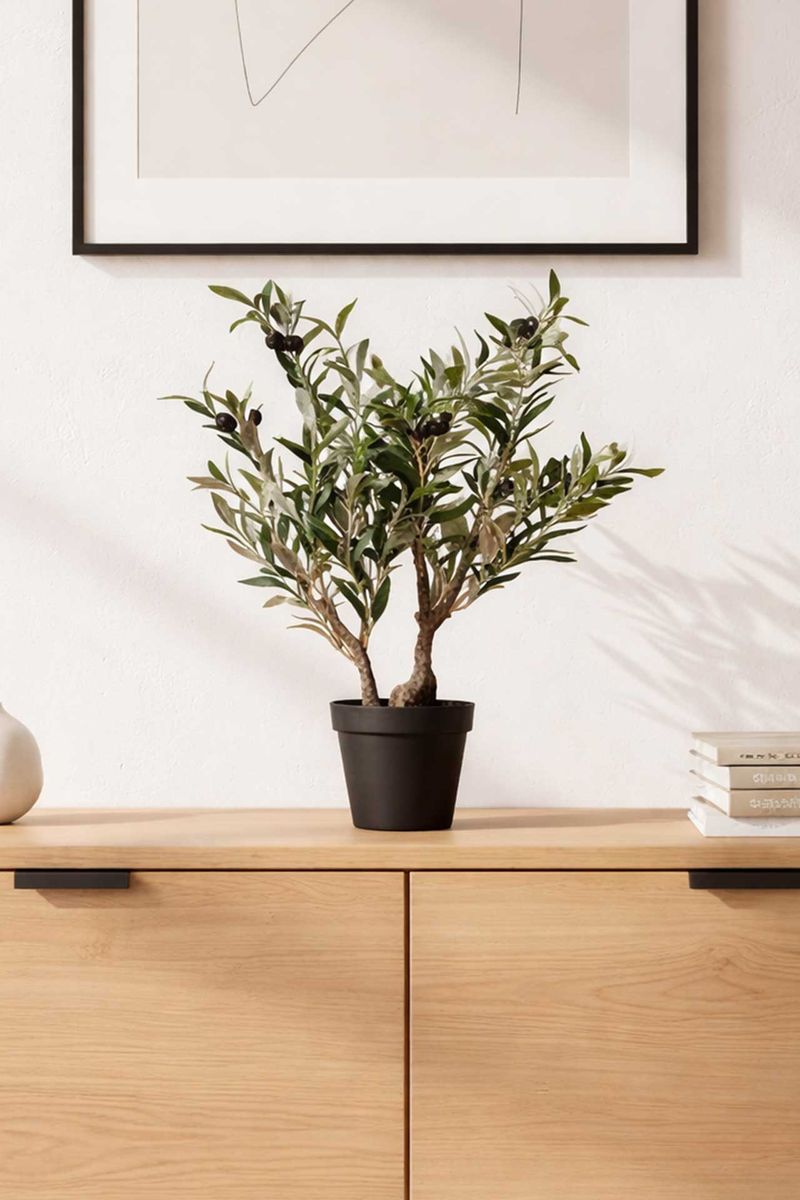 Kunstpflanze künstlicher Olivenbaum im Topf Kunststoff OLIVEIRA | 5682515568