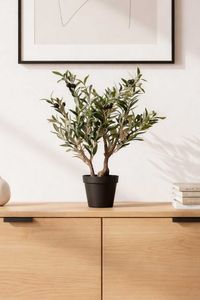 Kunstpflanze künstlicher Olivenbaum im Topf Kunststoff OLIVEIRA