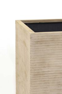 Pflanzkübel Pflanztrog Fiberglas "Maxi", Beige gestreift