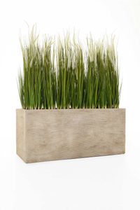 Pflanzkübel Pflanztrog Fiberglas "Maxi", Beige gestreift