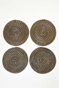 4er Set Tischset Platzset Set Seegras Polyrattan ILANA