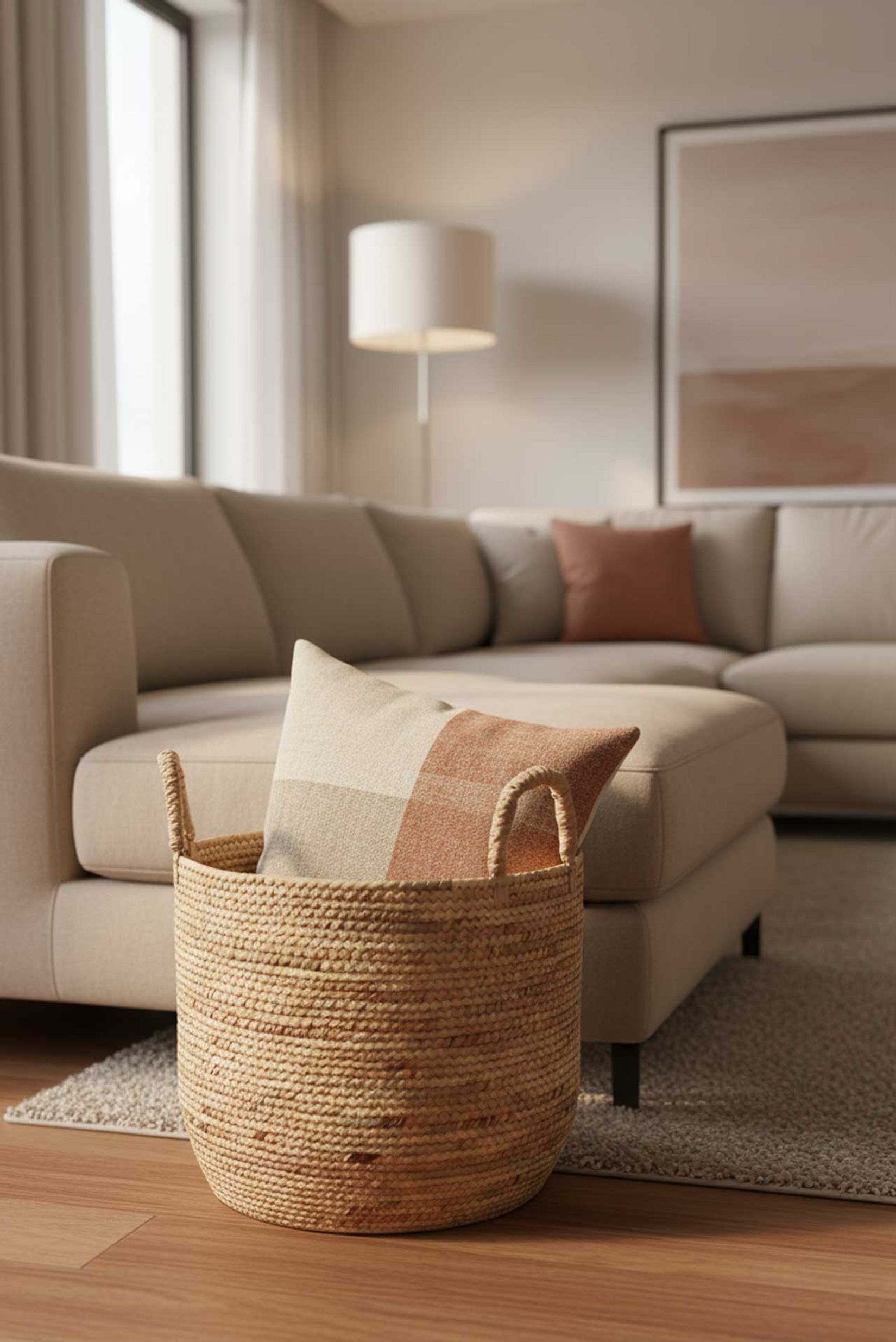 Korb DORMANTE Wasserhyazinthe Natur Korb DORMANTE Wasserhyazinthe Natur