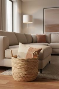 Korb DORMANTE Wasserhyazinthe Natur Korb DORMANTE Wasserhyazinthe Natur