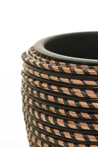 Pflanzkübel Rattan MASTELLO Schwarz Natur