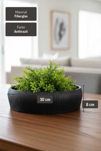 Pflanzschale Fiberglas ERYNA Tiefanthrazit