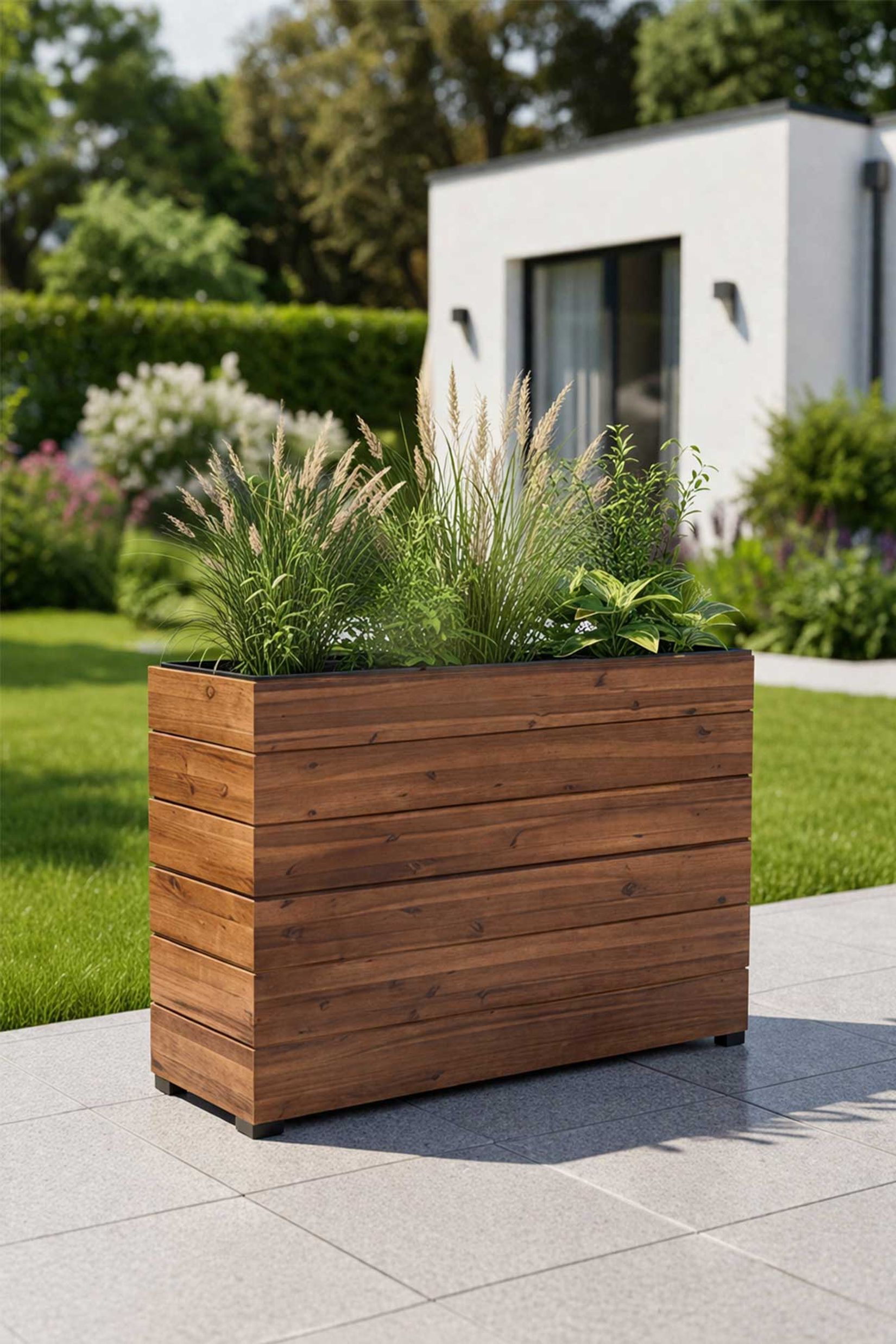 Pflanzkübel Raumteiler Holz ELEMENTO mit Einsatz
