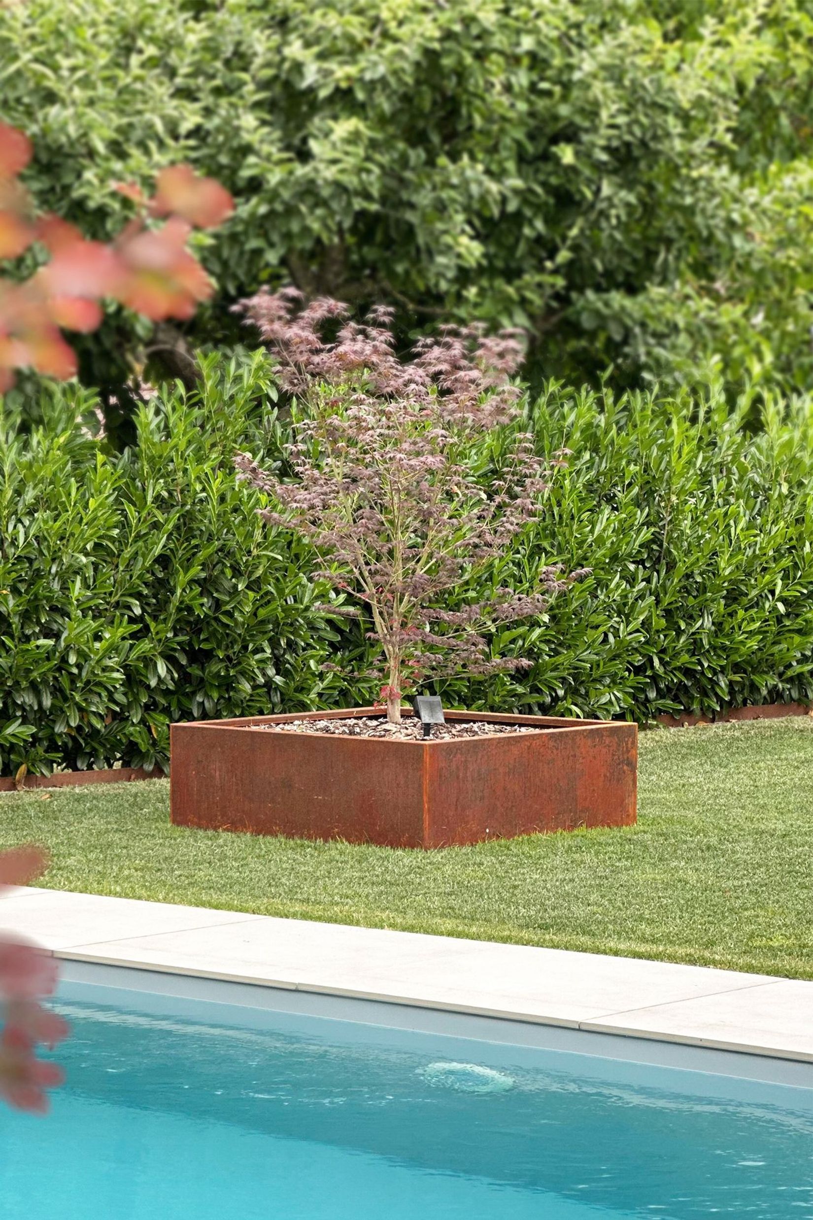 Pflanzkübel Hochbeet eckig Cortenstahl ECO Rostbraun