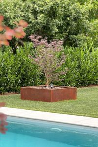 Pflanzkübel Hochbeet eckig Cortenstahl ECO Rostbraun