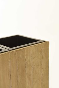 Pflanzkübel Raumteiler Recycling Holz "Elemento", Antik Braun