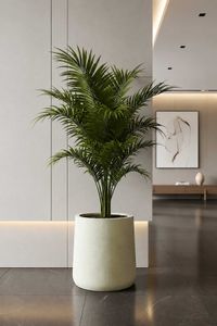 Blumentopf VEKRA Fiberglas 38x40 cm Beige