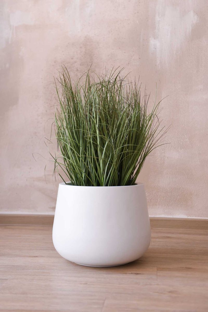 Blumentopf Pflanztopf Fiberglas GIRAR Weiß Matt | 42x37 cm | 1481084937