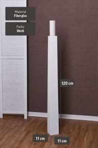 Bodenvase Standvase Fiberglas Weiß Matt OBELISK