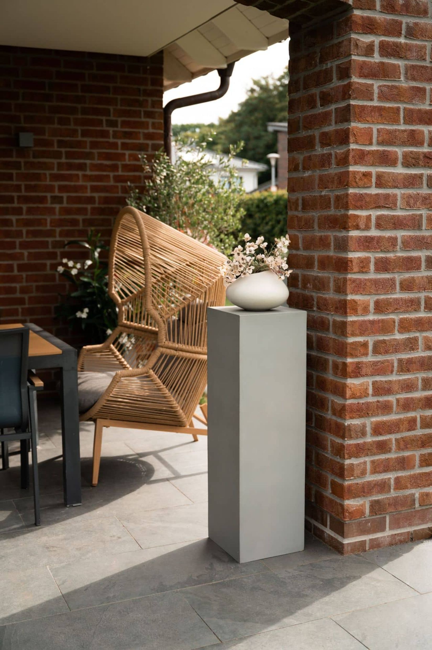 Podest Säule Fiberglas PODEST Beton-Design Grau Podest Säule Fiberglas PODEST Beton-Design Grau