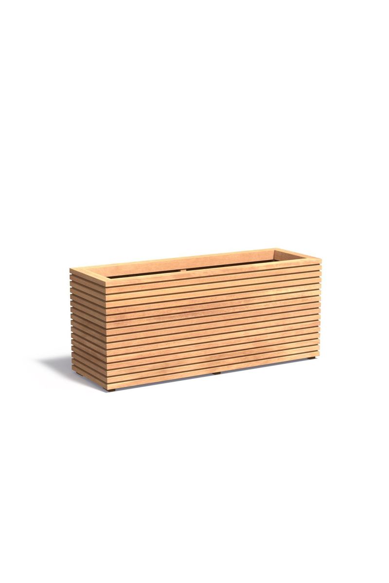Pflanzkübel Blumenkasten rechteckig Holz BOXA Hellbraun