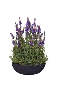 Lavendel in Pflanzschale künstlich Kunstpflanze LAVANDULA