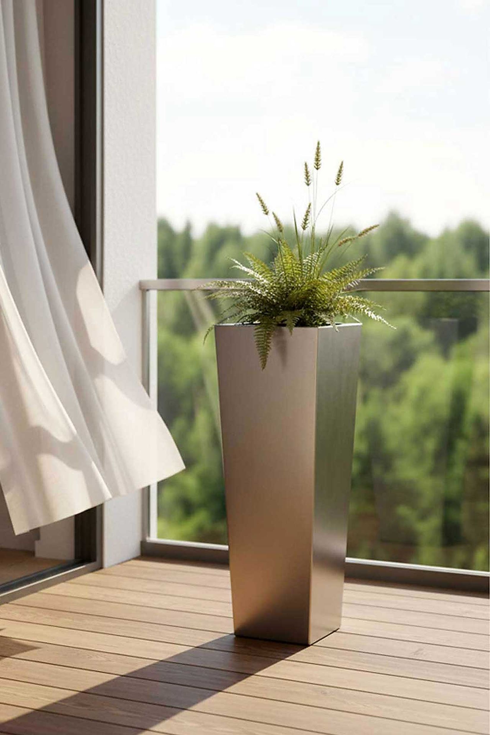 Pflanzkübel Blumenkübel Edelstahl "Classic", Gebürstet Pflanzkübel Blumenkübel Edelstahl "Classic", Gebürstet