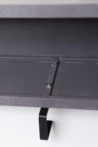 Balkonkasten Blumenkasten Fiberzement Milano "Benno", Grau