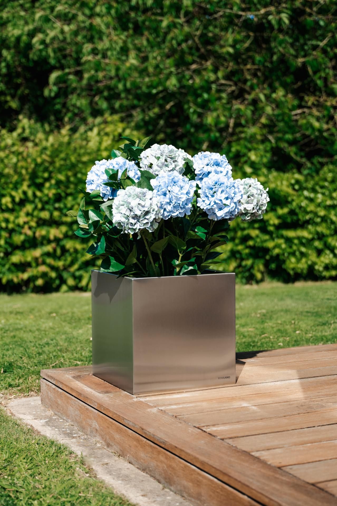 PAFEN Quadratischer Blumentopf 30x30 Cm Mit Untersetzer, Terrabraun – Frostsicher, Wasserdicht Für Innen & Außen