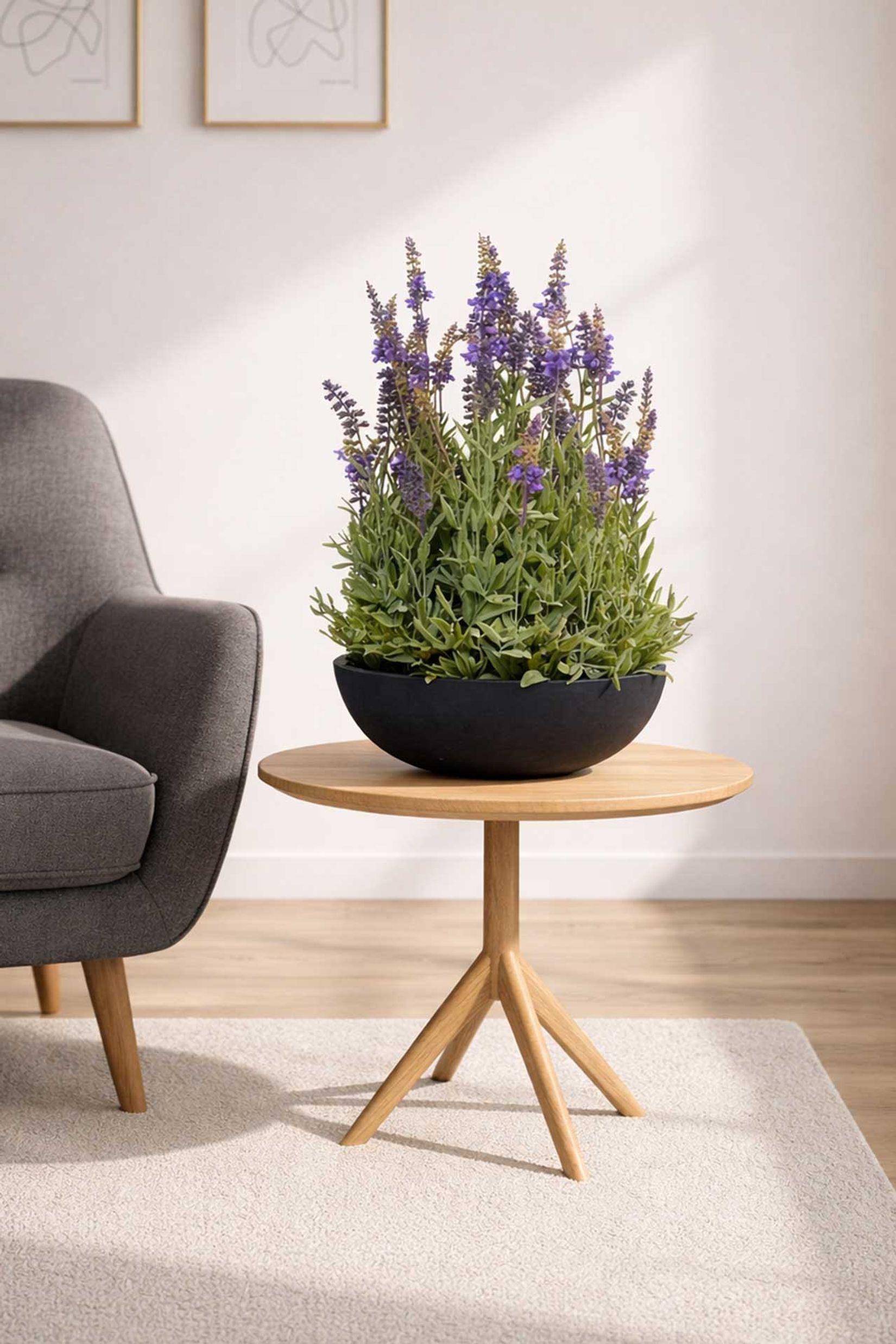 Lavendel in Pflanzschale künstlich Kunstpflanze LAVANDULA