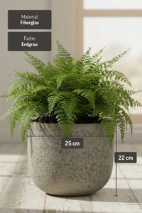 Pflanzkübel Blumentopf Fiberzement CALDO Erdgrau