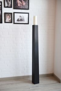 Kerzenständer Standkerzenhalter Fiberglas Schwarz Matt OBELISK