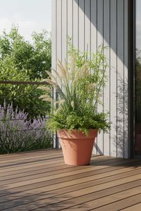 Blumentopf Pflanzkübel aus Kunststoff Rund Terrakotta LEVANTA Blumentopf Pflanzkübel aus Kunststoff Rund Terrakotta LEVANTA