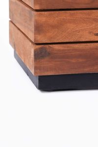 Pflanzkübel Sichtschutz Holz Akazie "Elemento" Braun