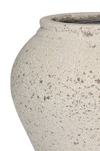 Blumentopf FUGU Fiberzement 37x33 cm Beige