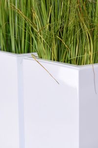 Pflanzkübel Raumteiler Eckkombination Fiberglas "Corner" 75, Weiß Hochglanz