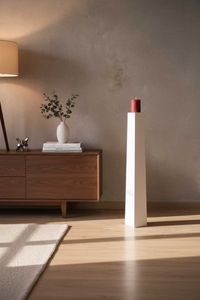 Bodenvase Standvase Fiberglas Weiß Matt OBELISK