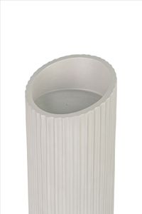 Windlichtsäule CANDRA Fiberglas 22x111 cm Grau