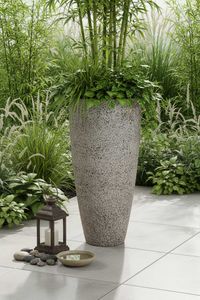 Pflanzkübel Blumenkübel Fiberglas CITY creme rough