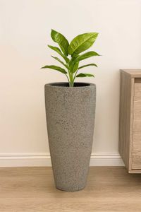 Pflanzkübel Blumenkübel Fiberglas CITY creme rough