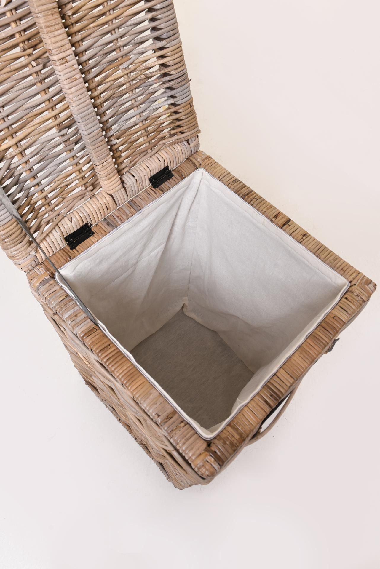 Wäschekorb Wäschetruhe Rattan MIA Grau Natur | 90153110140