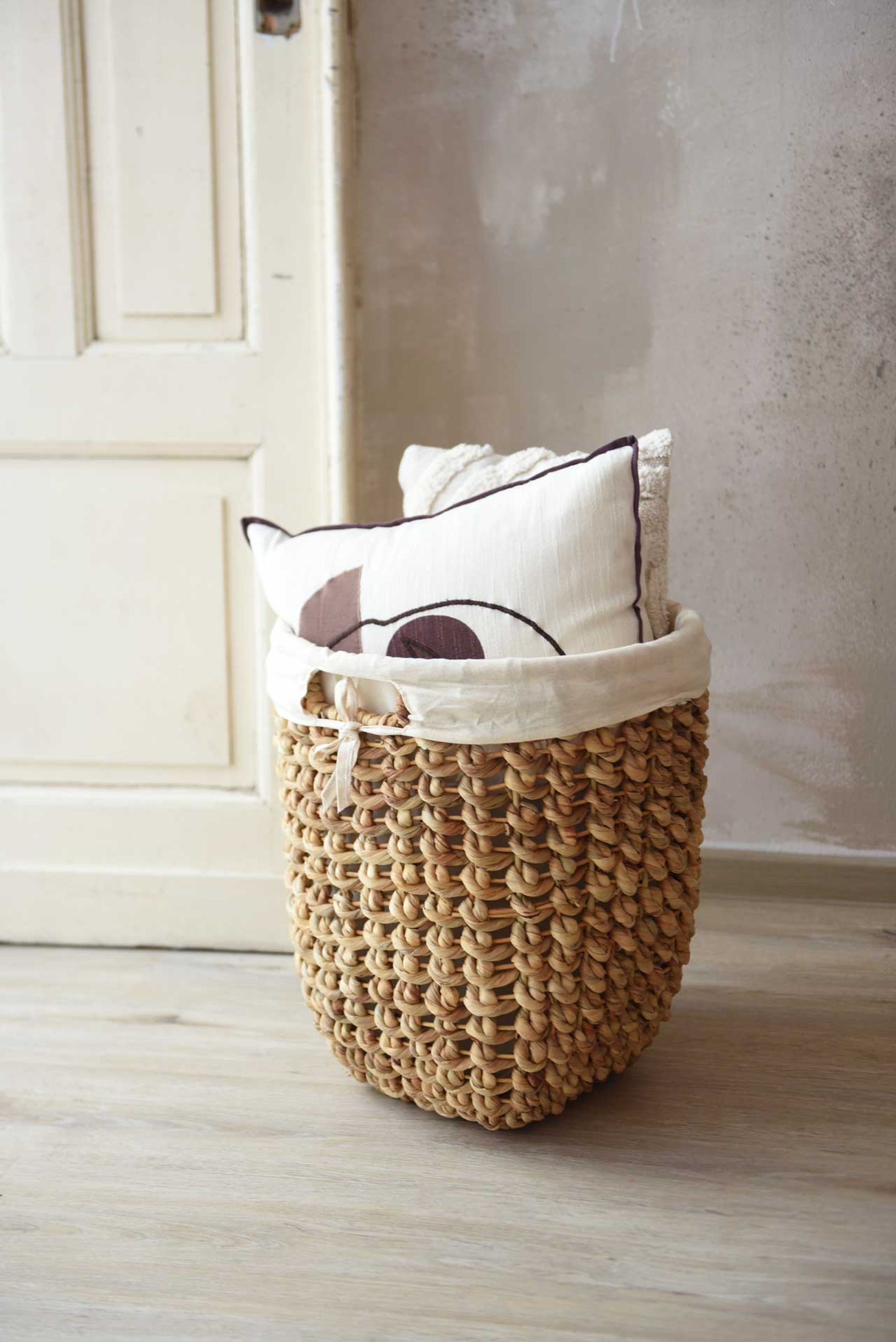 Korb Wäschekorb TINOZZA Wasserhyazinthe Natur