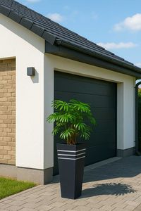 Pflanzkübel Blumenkübel Zink "New Classic", Anthrazit