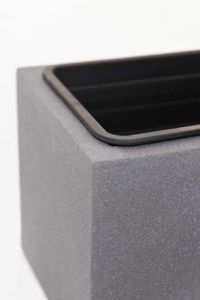 Balkonkasten Blumenkasten Fiberzement Milano "Benno", Grau