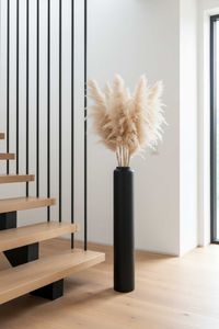 Bodenvase Fiberglas Schwarz Matt DIRETO