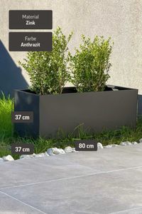 Pflanzkübel Pflanztrog Zink "Maxi", Anthrazit