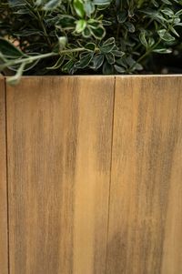 Pflanzkübel Blumenkübel Säule Holz BLOCK Braun