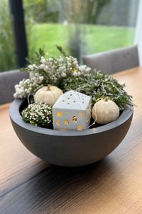 Dekoschale Schale Pflanzschale CUENCO Fiberglas Grau