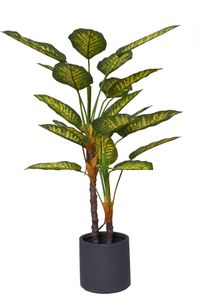 Kunstpflanze Dieffenbachia im grauen Dekotopf FRONDA