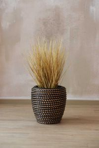 Pflanzkübel Rattan MASTELLO Schwarz Natur