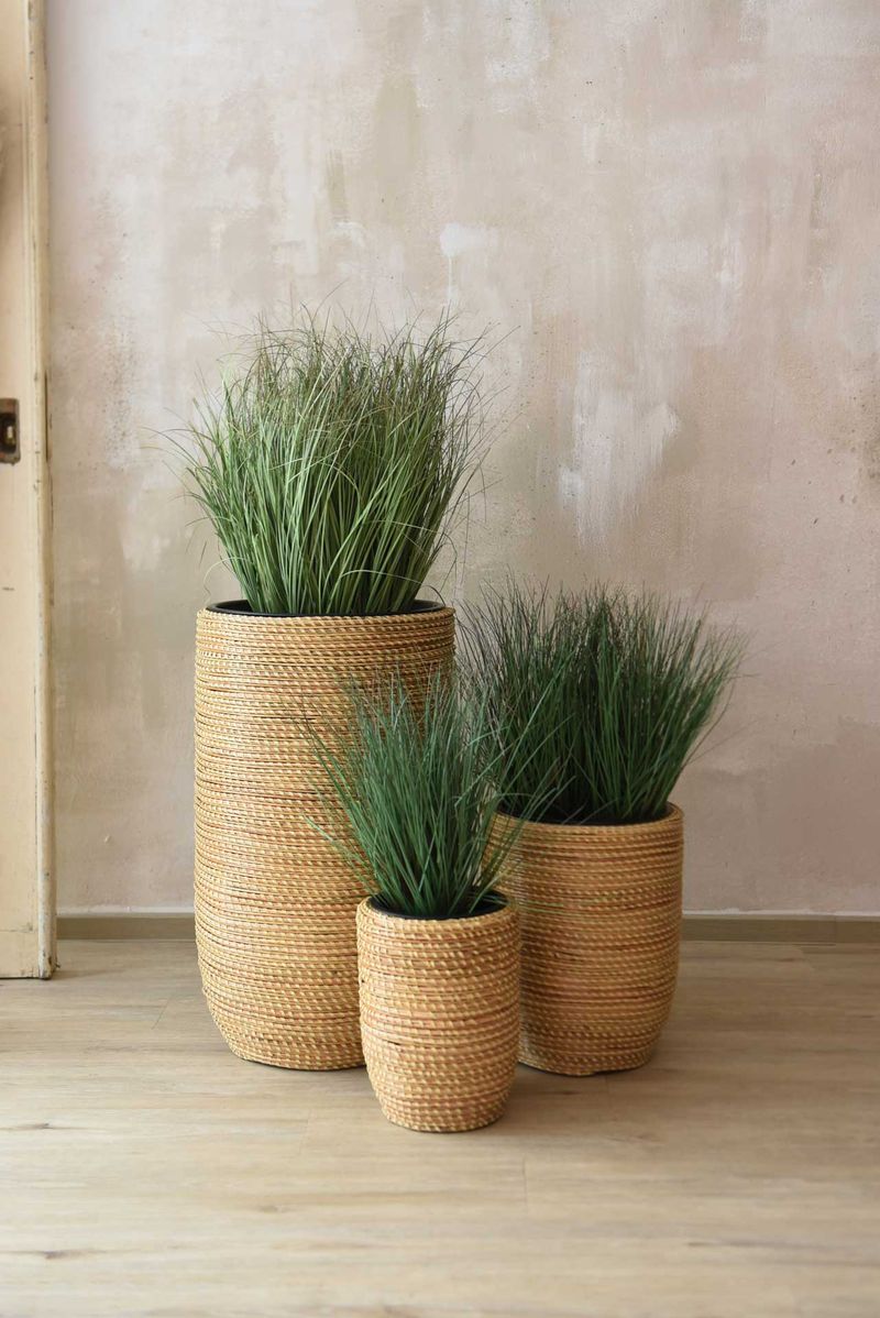Pflanzkübel Rattan MACETA Natur | 24x32 cm | 735201353535