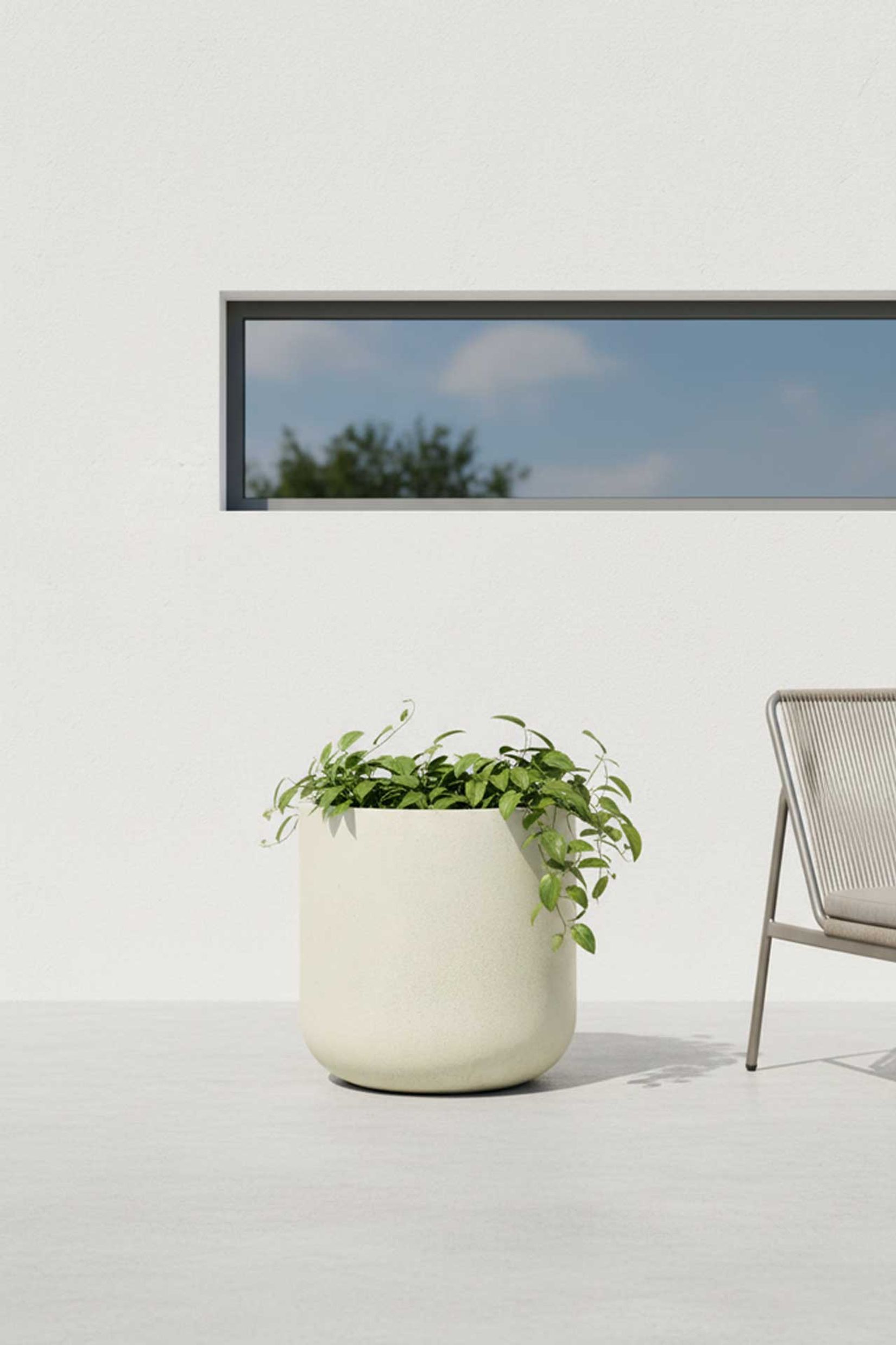 Blumentopf Pflanztopf Fiberglas CHICO Vesuvcreme